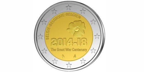 2 EUROS BELGICA 2014 CENTENARIO DE LA PRIMERA GUERRA MUNDIAL